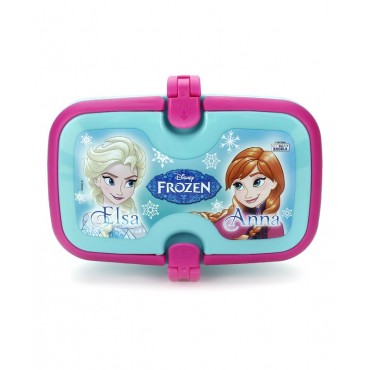 Disney Frozen Lunch Box With Handle, Pink And Green